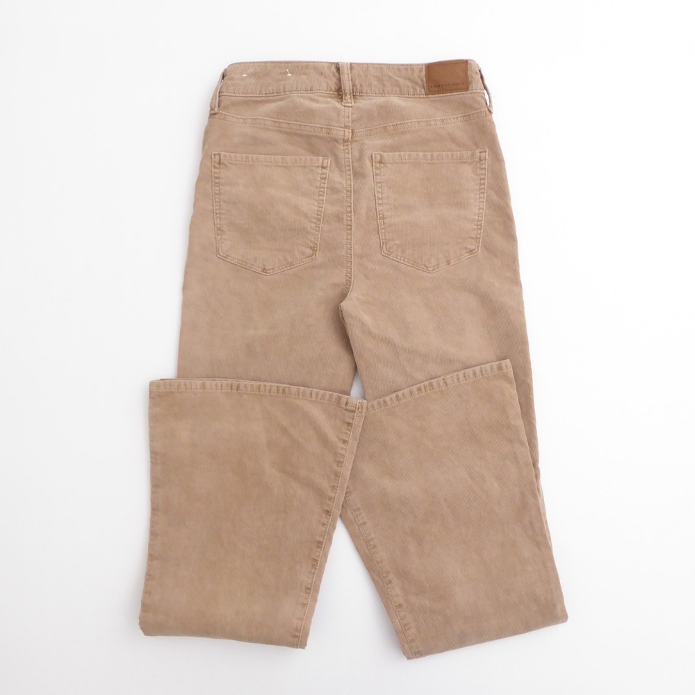 American Eagle Women Pants Tan Corduroy Flare Button Fly Size 2 - Picture 3 of 9